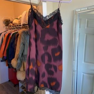 Zara Small Animal Print Slip Dress